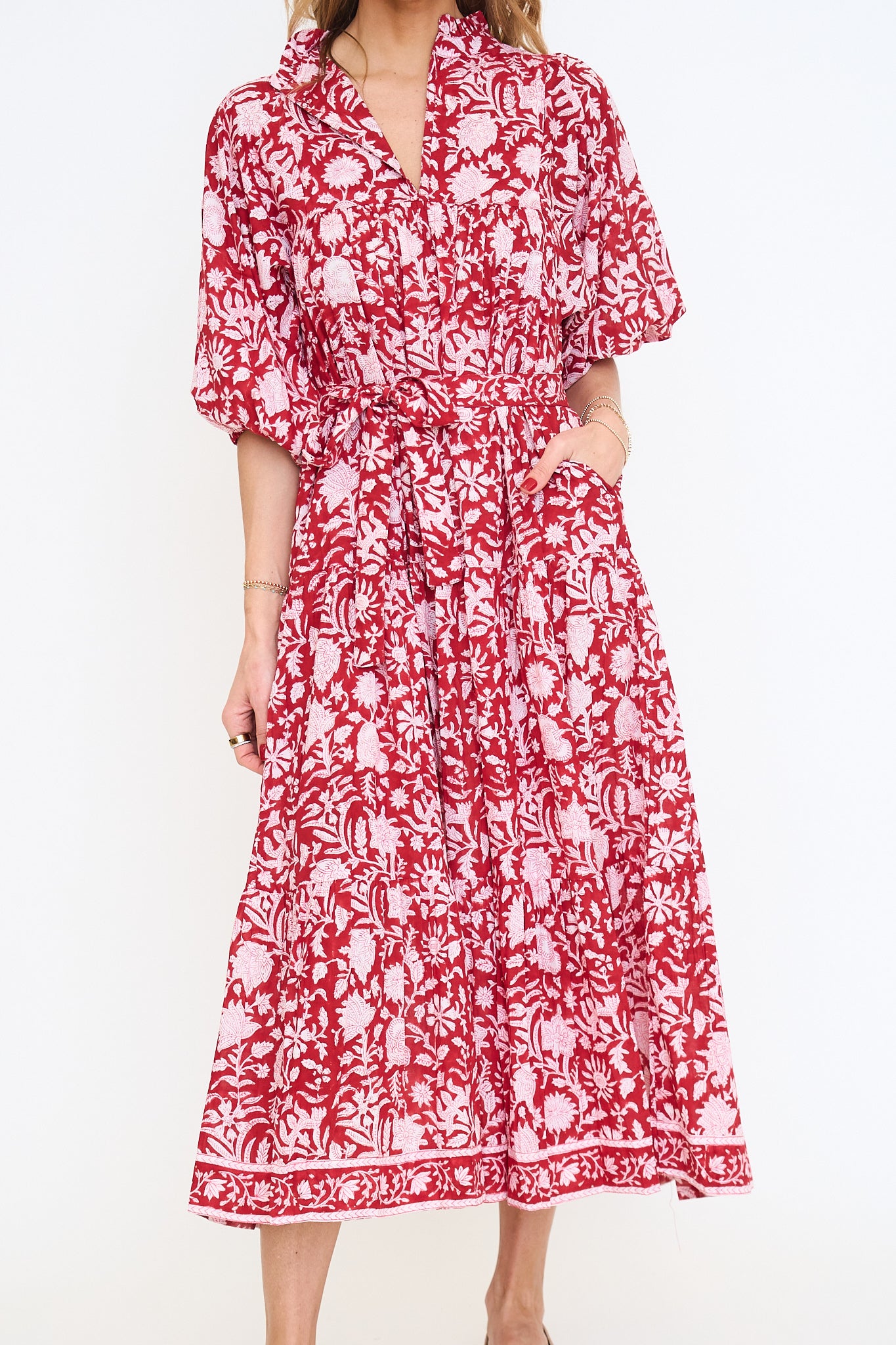 amelia maxi dress Sleeve Length_Short SIZE:9US/42EU Limited Pumpkin Spice Alyce 1540 Floral Pink
