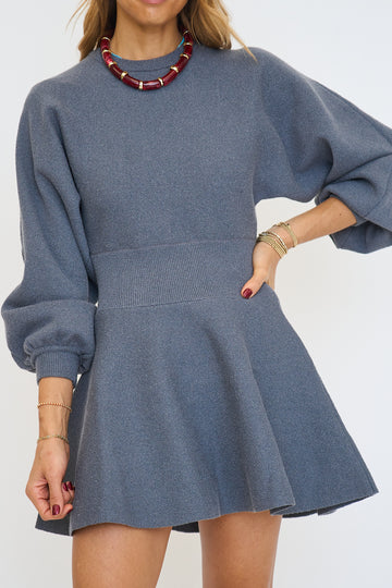 Balloon Sleeve Sweater Dress