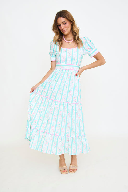 Evelyn Mint Midi Dress