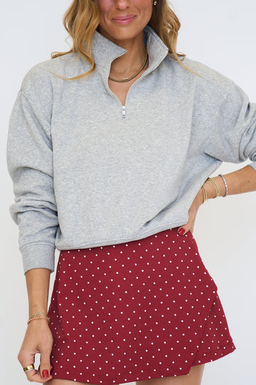Half-Zip Burnout French Terry Pullover