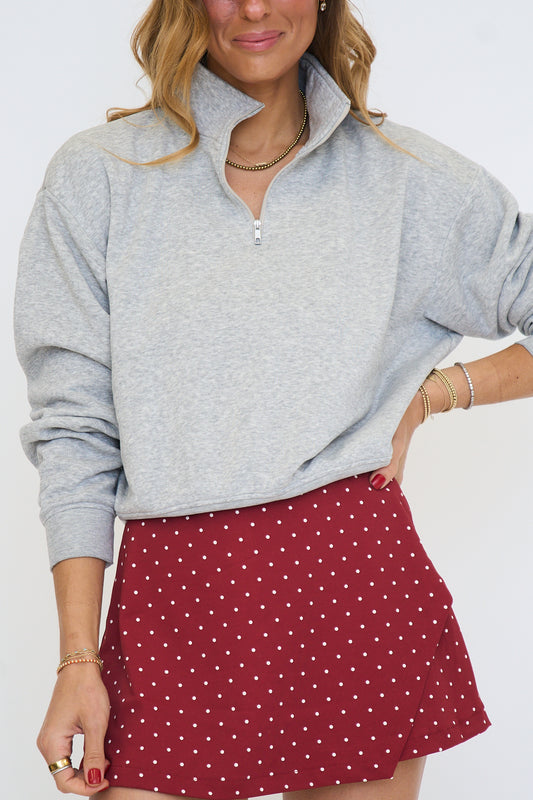 Half-Zip Burnout French Terry Pullover