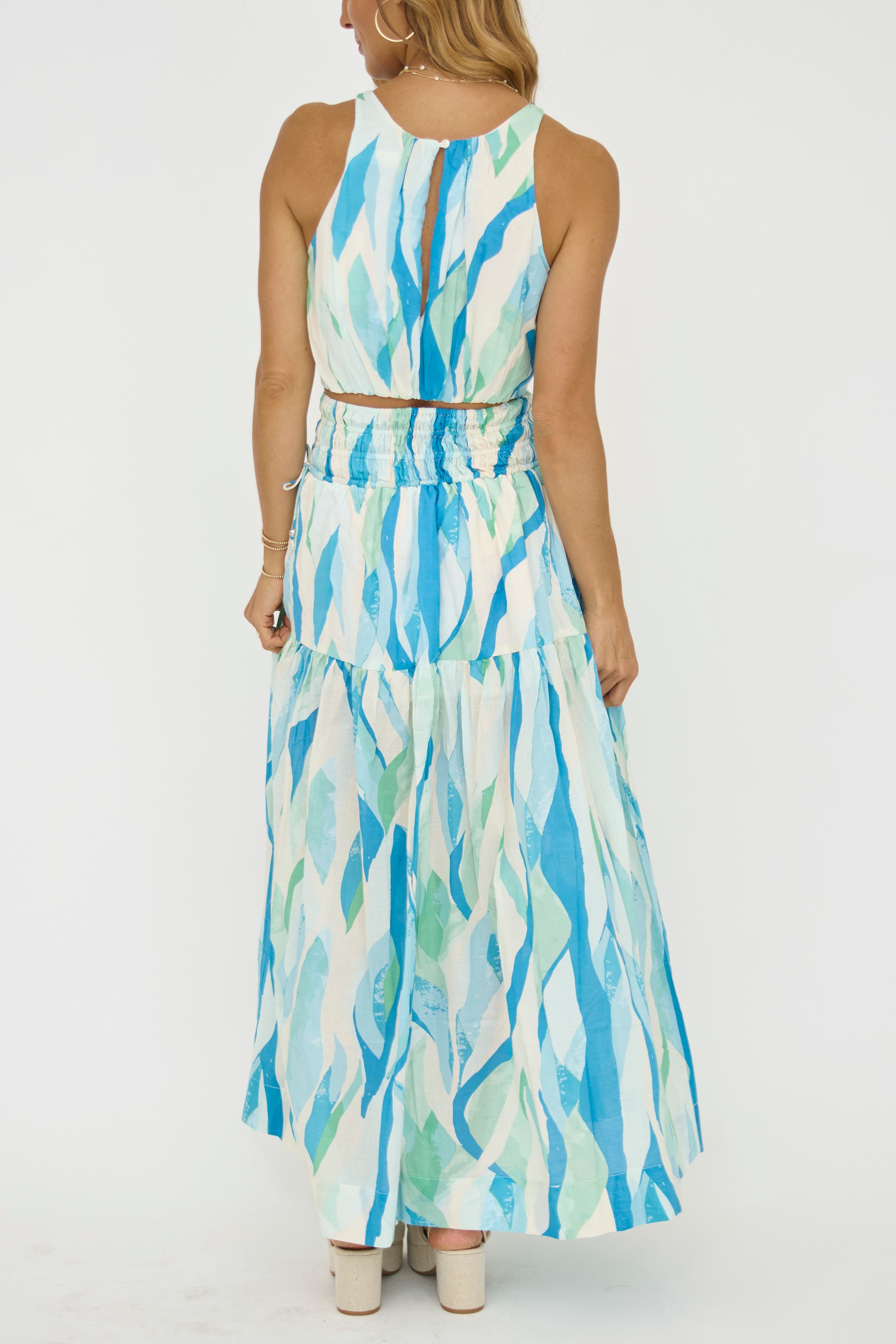 Amalfi Azure Halter/Skirt Set