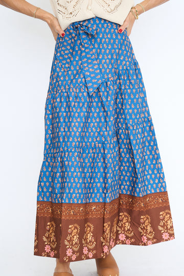 Vintage Border Maxi Skirt