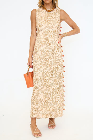 Vieta Hazley Floral Print Maxi Dress
