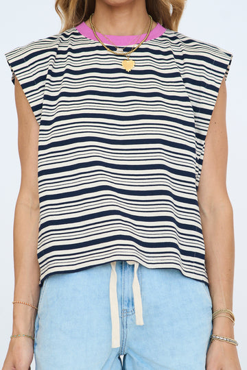 Navy Blue Siroka Top