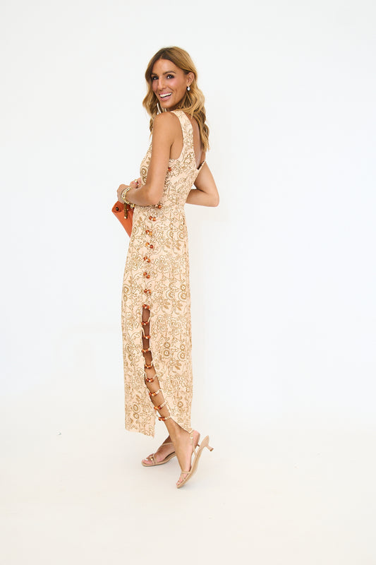 Vieta Hazley Floral Print Maxi Dress