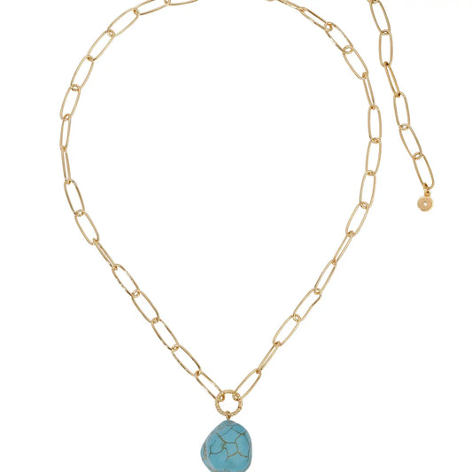 Turquoise Open Links Necklace