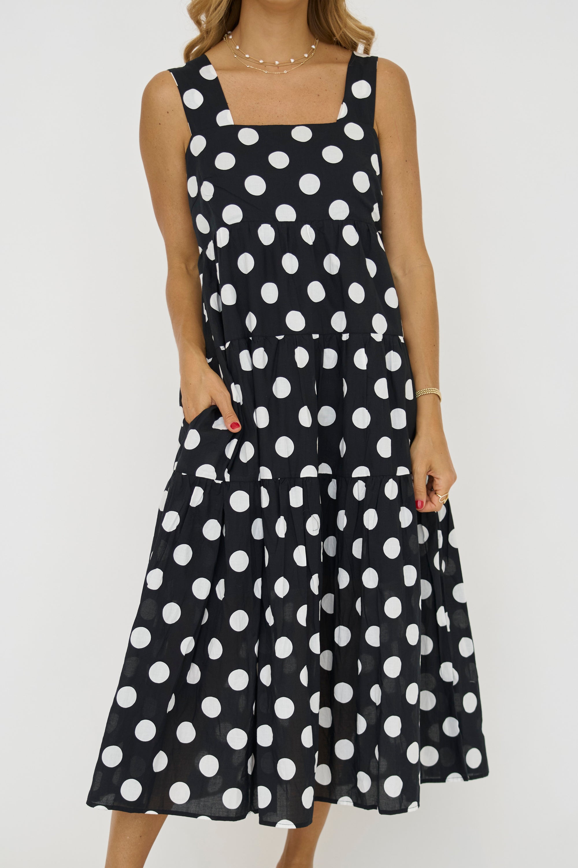 Polka Dot Midi Dress