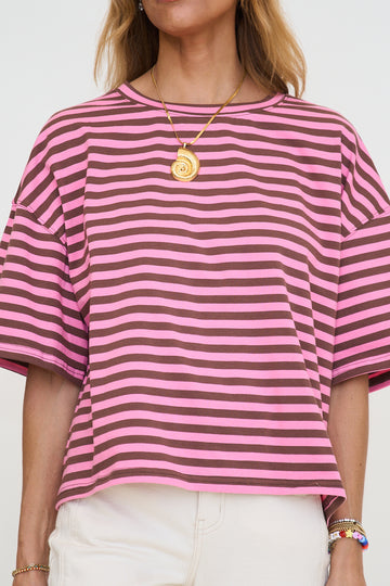 Oversized Stripe Boyfriend Tee