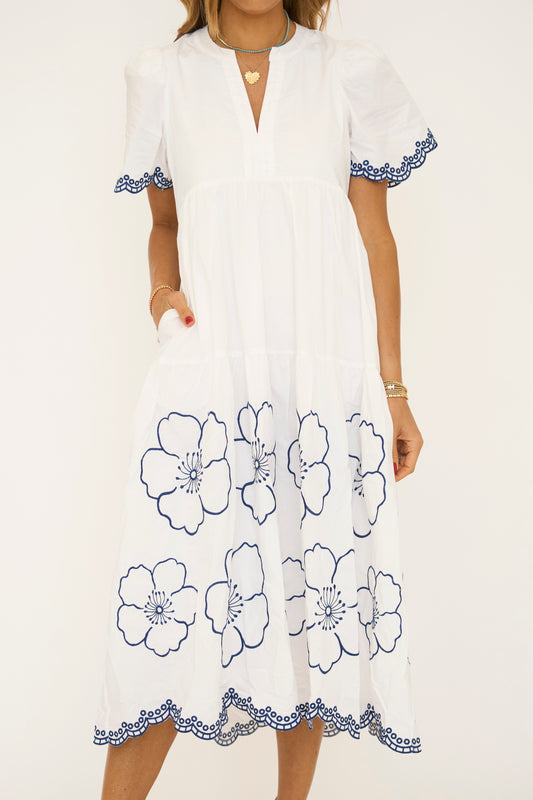 Blossom Edge Midi Dress