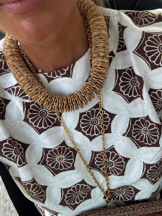 Coastal Sand Ripple Statement Necklace