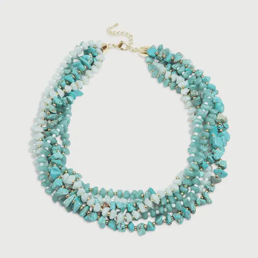 Turquoise Beaded Collar Necklace
