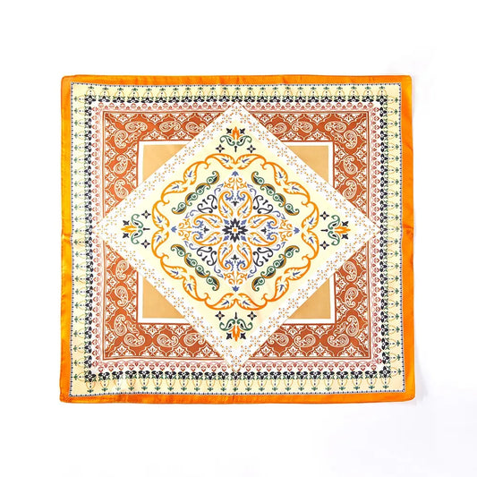 Paisley Arabesque Pattern Square Bandana Scarf