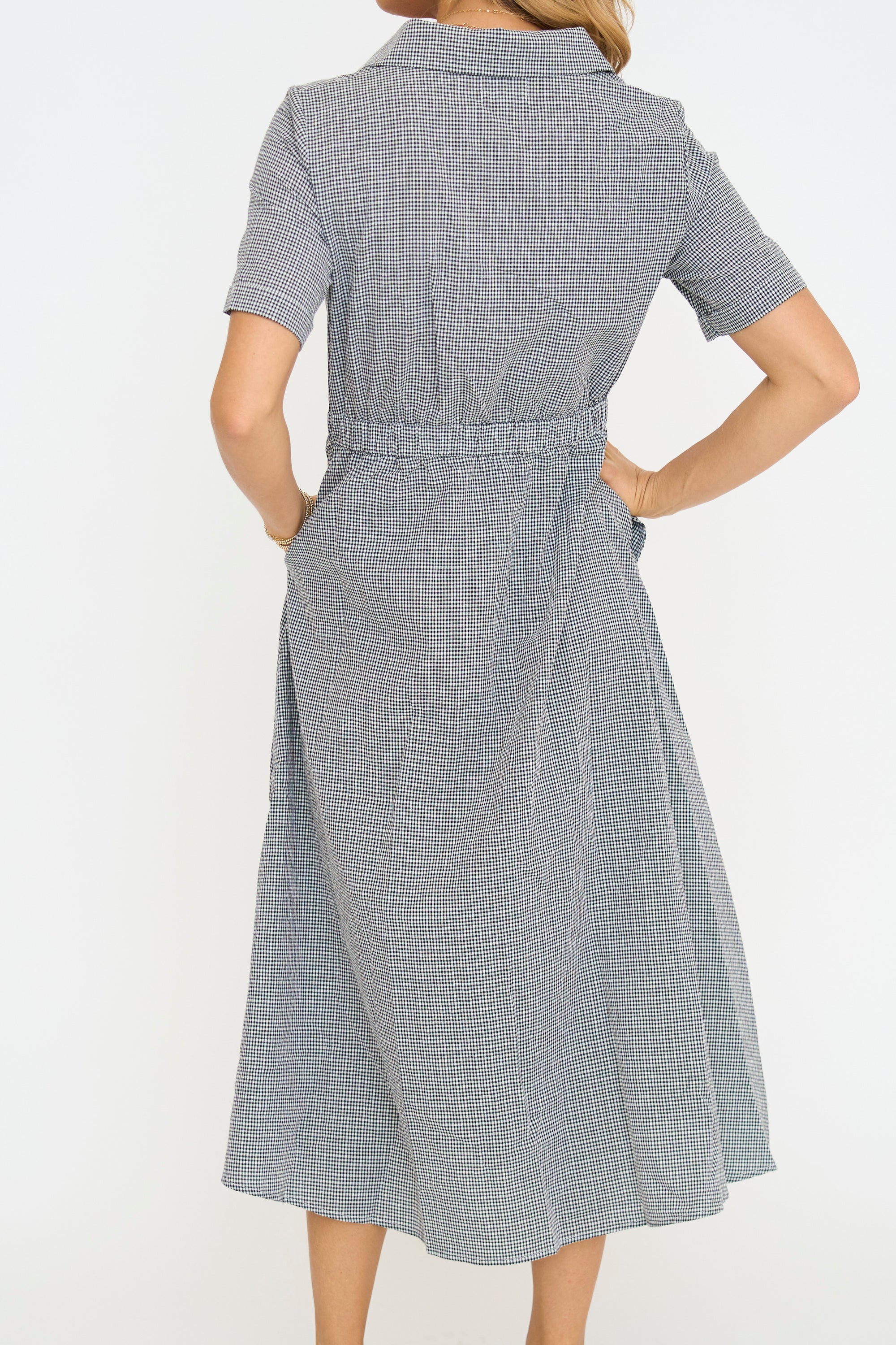 Mae Gingham Midi Dress