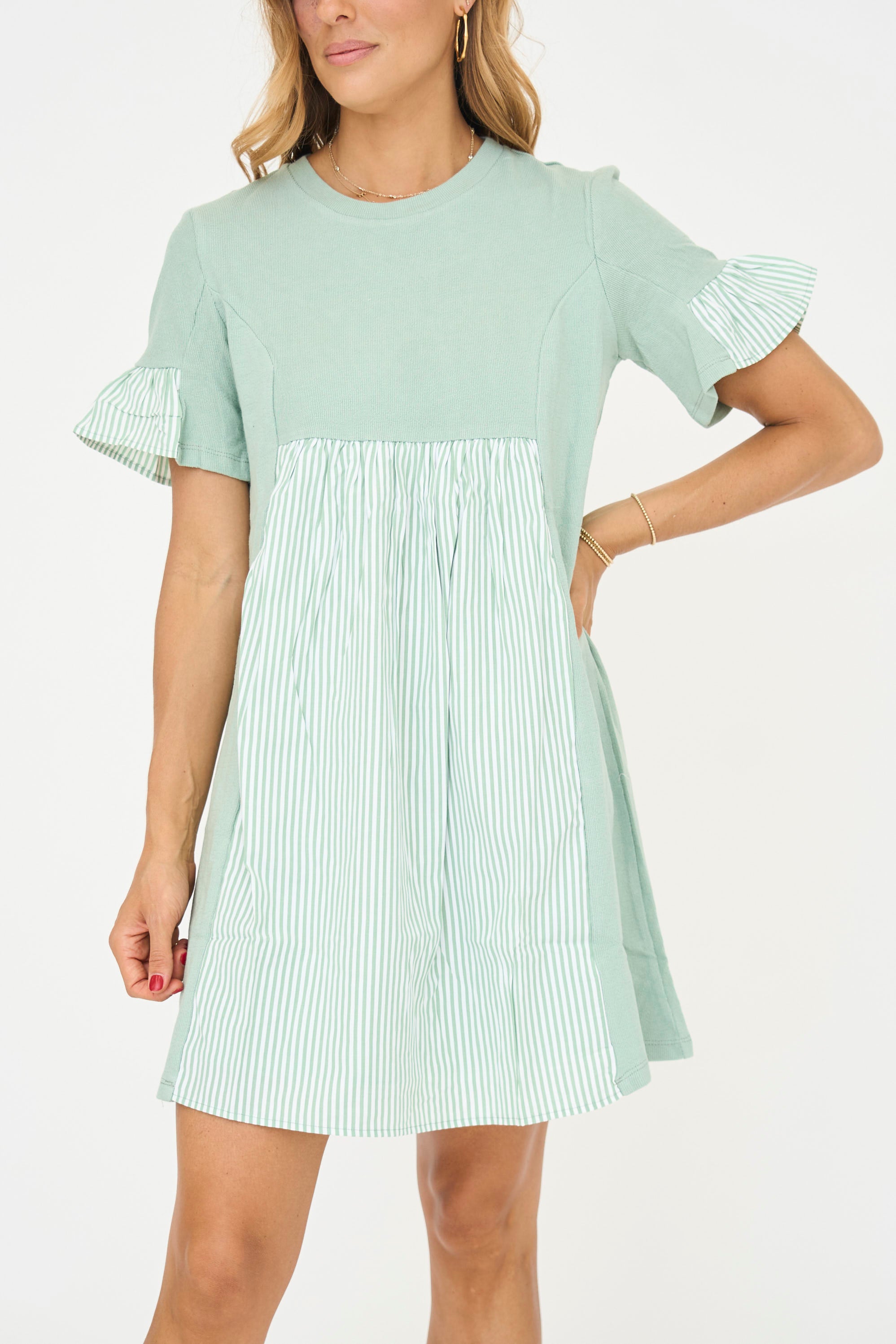 Knit Stripe Mini Dress