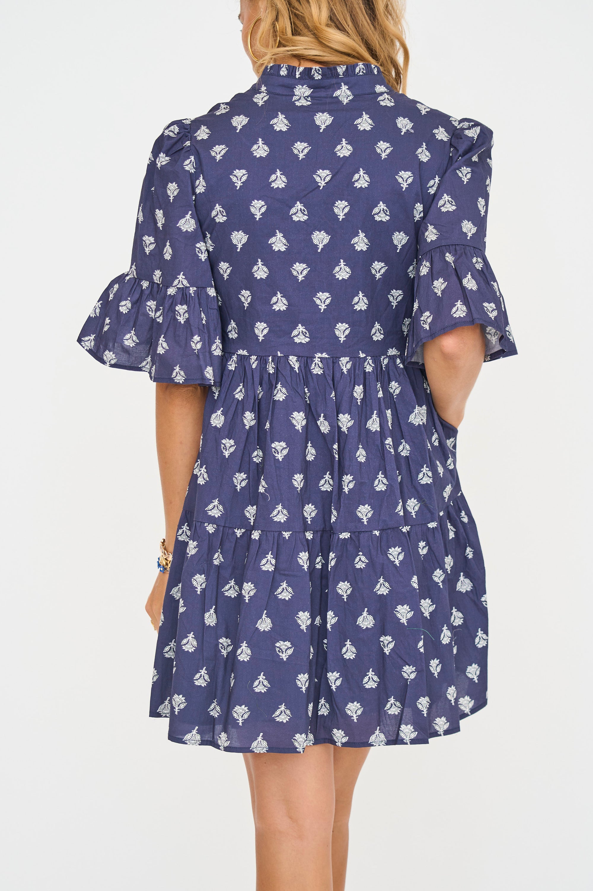 Rowan Paisley Ruffle Mini Dress