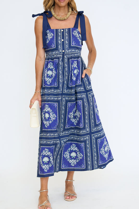 Tide and Trellis Midi Dress