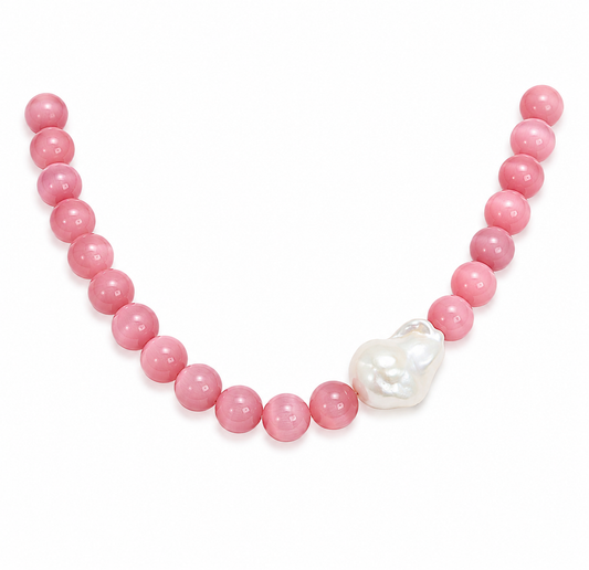 Natural Gemstone and Pearl Necklace