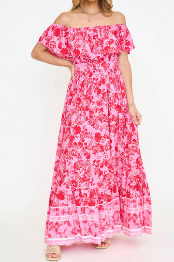 Aiza Floral Otis Off the Shoulder Maxi Dress