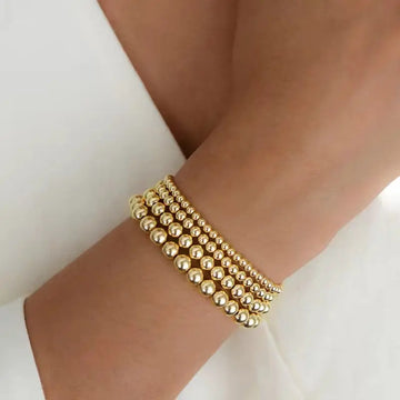 Gold Bead Stretch Bracelets