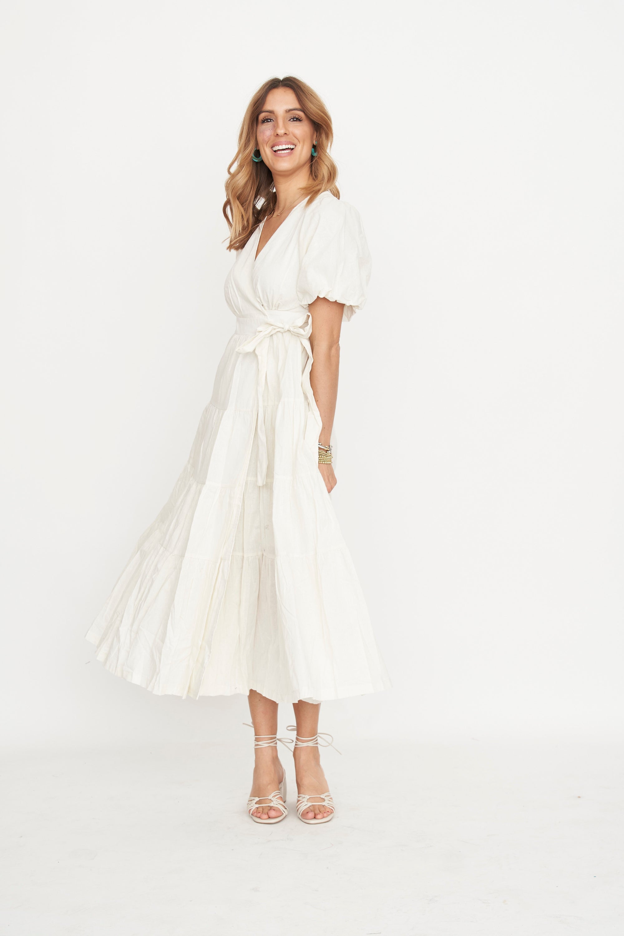 Nora Wrap Midi Dress