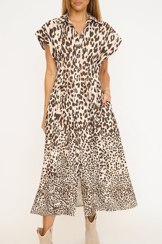 Jessica Printed Woven Midi Dress