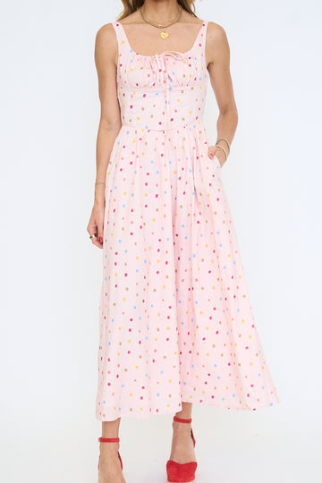 Polka Dot Coreset Midi Dress