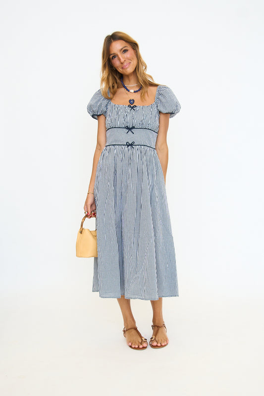 Bridget Checkered Midi Dress