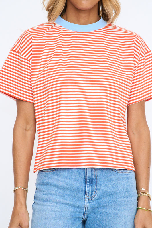 Contrast Neck Band Tee