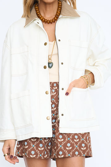 Corduroy Collar Barn Jacket