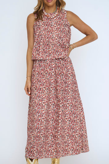 Print Pleated Detail Flowy Design Set