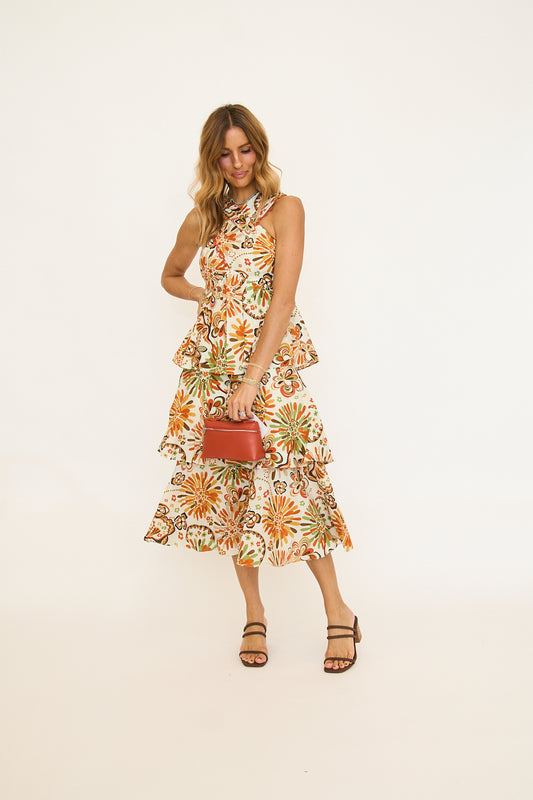 Savanna Tiered Halter Dress
