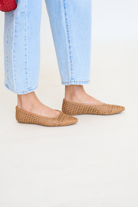 Open Weave Breathable Pointed Toe Flats