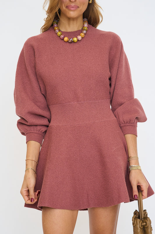 Balloon Sleeve Sweater Dress