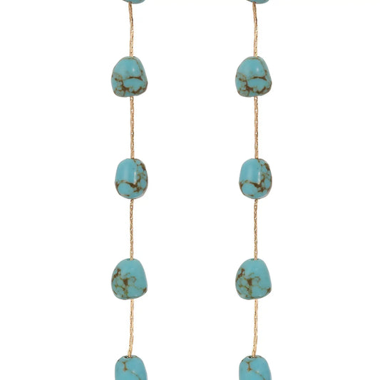 Dripping Turquoise Delicate Drop Earrings
