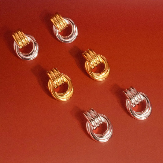 Wanda 18K Gold Non-Tarnish Classic Hoop Earring