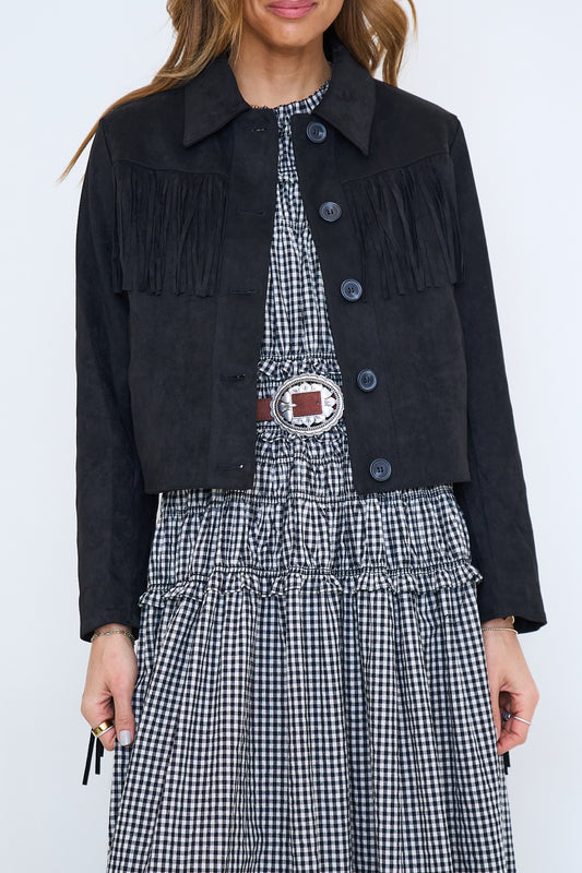 Suede Fringe Jacket