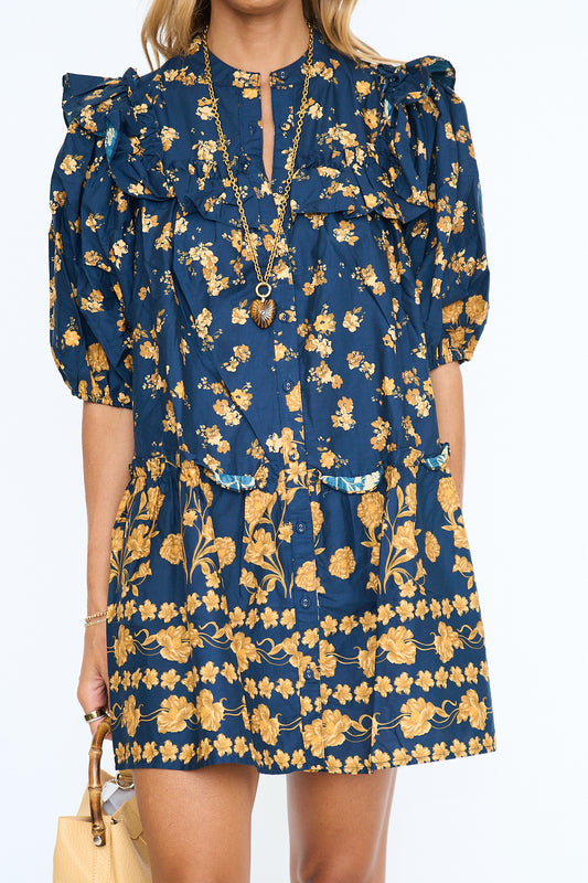 Elena Floral Ruffle Mini Dress