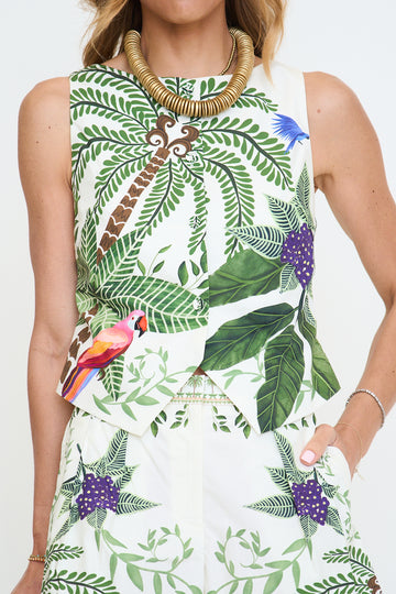 Mila Printed Button Vest