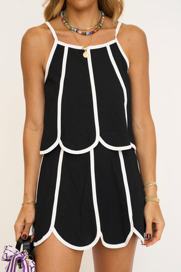 Scallop Hem 2 Piece Skort Set