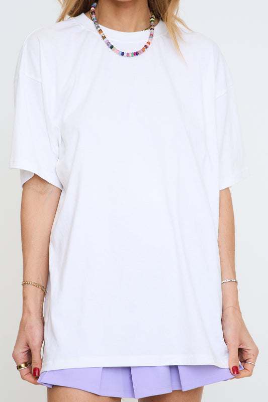 Mineral Washed Cotton Oversized Jersey T-Shirt