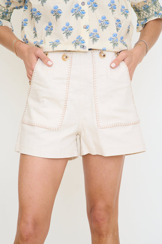 Solid High Waist Shorts