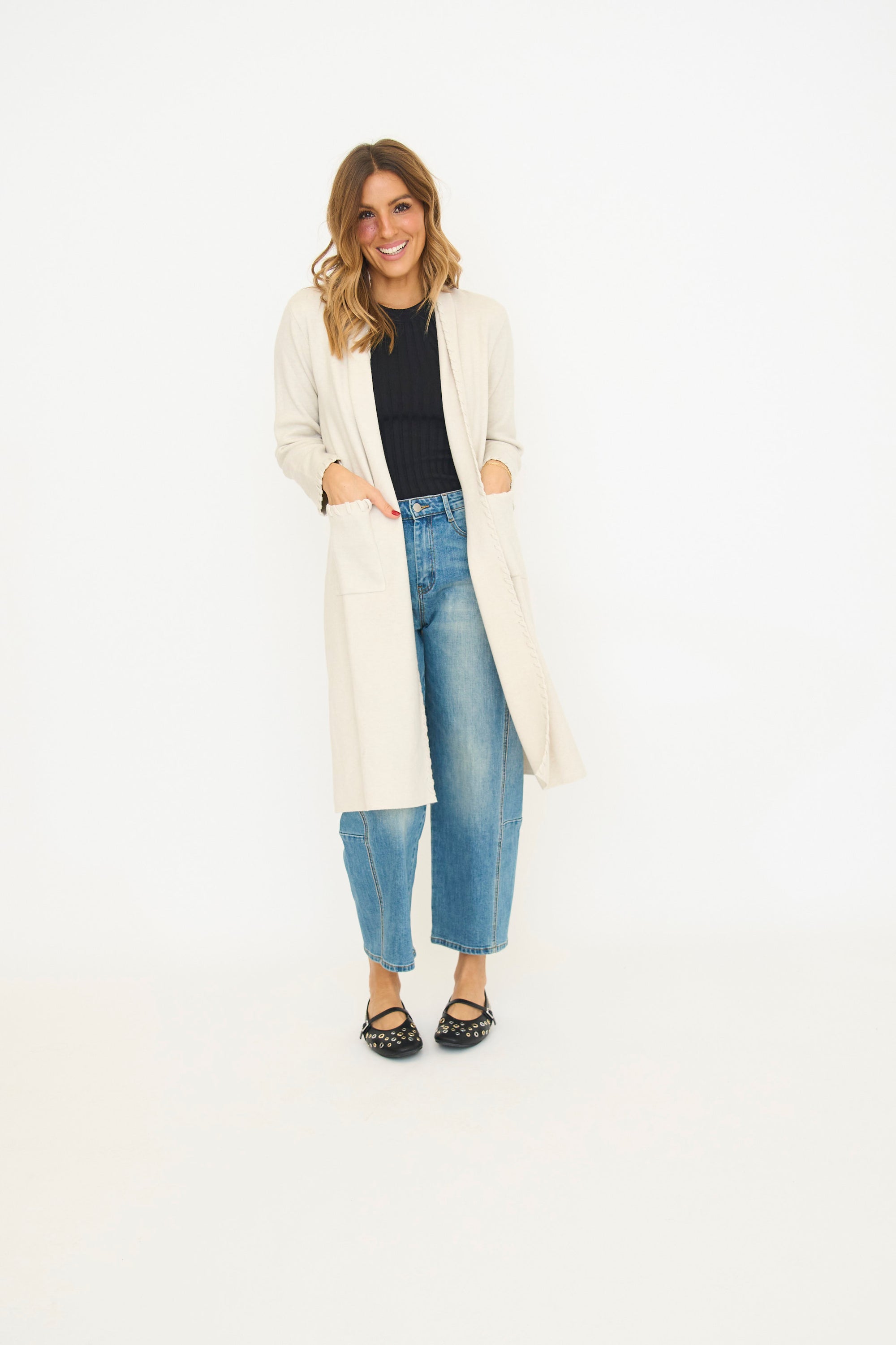 Winona Braided Long Cardigan