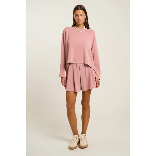 Ultra Soft Pleated Short Set