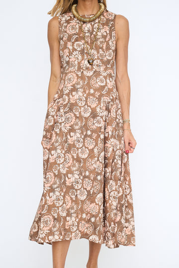 Bentley Basque Waist Midi Dress