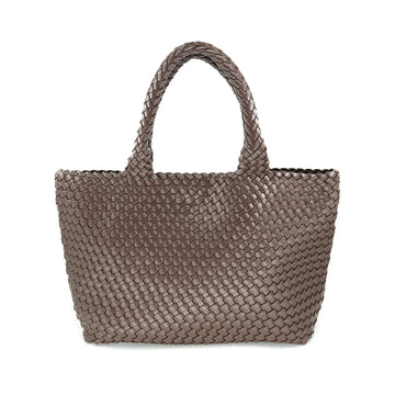 Woven Leather Tote Bag