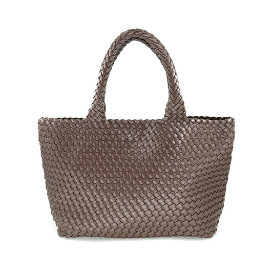 Woven Leather Tote Bag