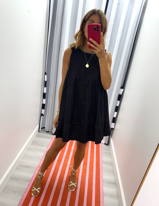 Hayden Pleated Detail Sleeveless Dress