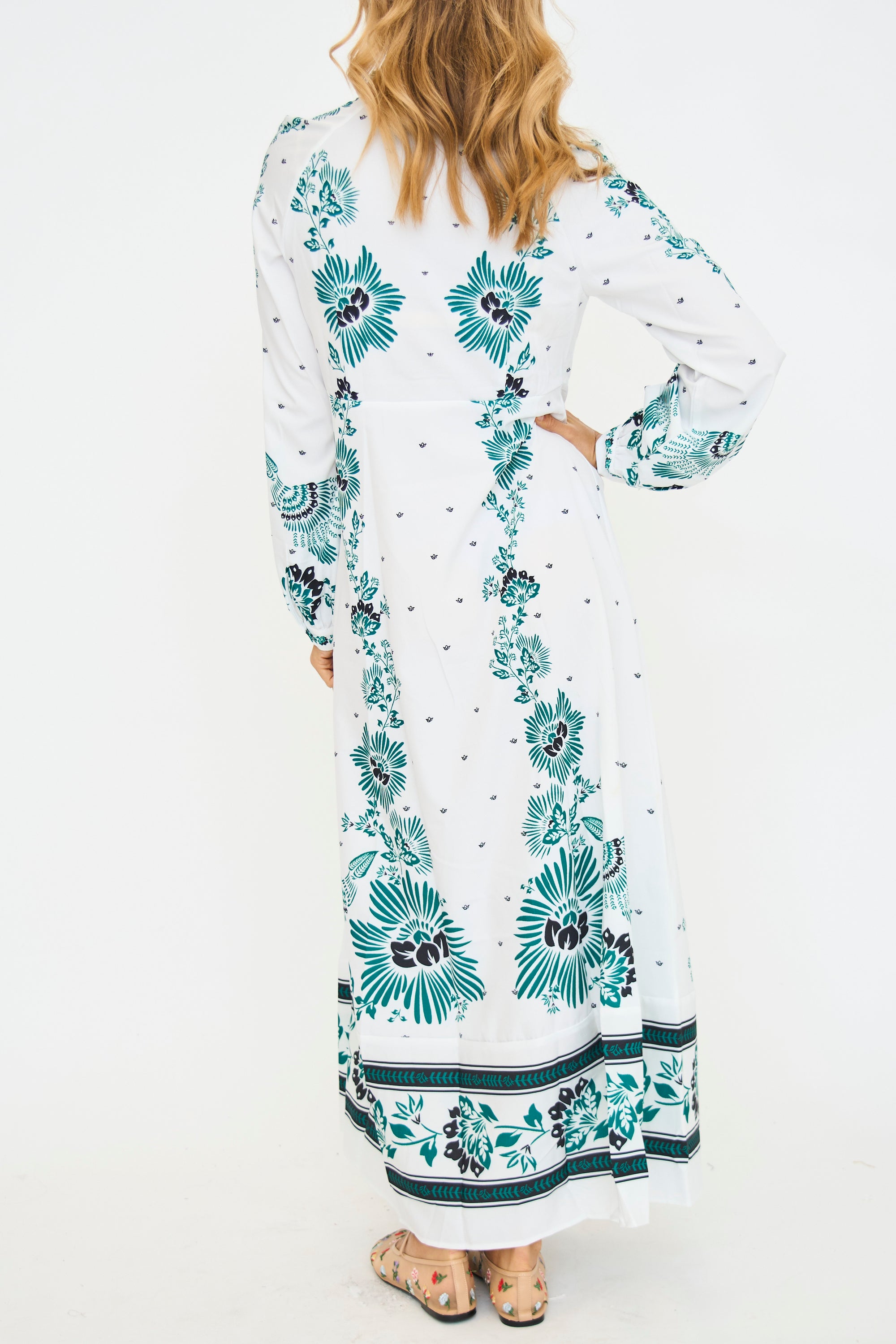 Maija Green Floral Maxi