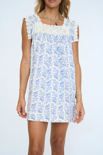 Selah Square-Neck Empire Mini Dress